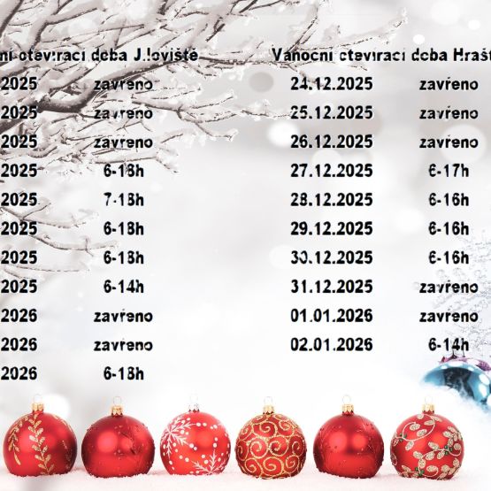 Vánoční otevírací doba našich prodejen